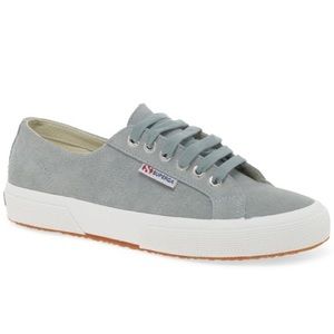 Women’s Superga Cotu Gray Suede Casual Trainers